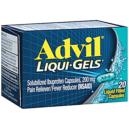 Advil Liqui-Gels Pain Reliever/Fever Reducer - 20 Liquid Filled Capsules