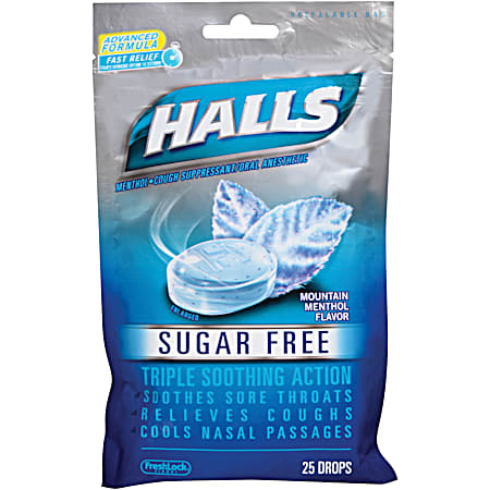 Sugar Free Mountain Menthol Flavor Cough Suppressant -  25 Ct
