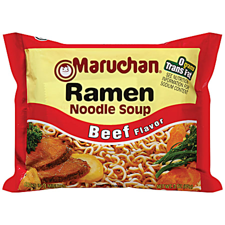Maruchan 3 oz Ramen Beef Flavor Noodle Soup