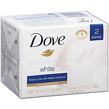 Dove 4 oz White Beauty Bar - 2 Pk