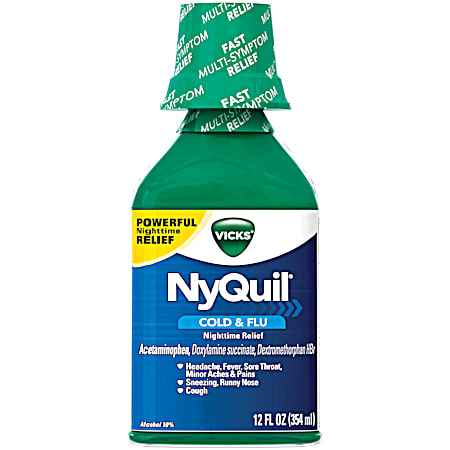 Vicks NyQuil 12 fl oz Liquid Cold & Flu Nighttime Relief