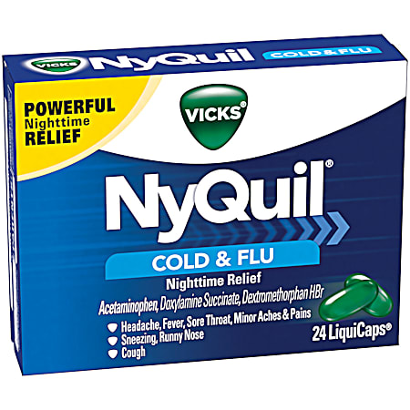Vicks NyQuil Cold & Flu LiquiCaps - 24 Ct.