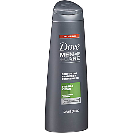 12 fl oz Men+Care Fresh & Clean Fortifying Shampoo & Conditioner