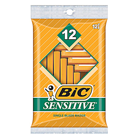 Bic Men's Sensitive Disposable Razors - 12 Pk