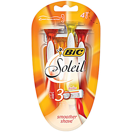 Soleil Smoother Shave Razors - 4 pk
