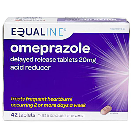 EQUALINE Omeprazole Acid Reducer Tablets - 42 ct