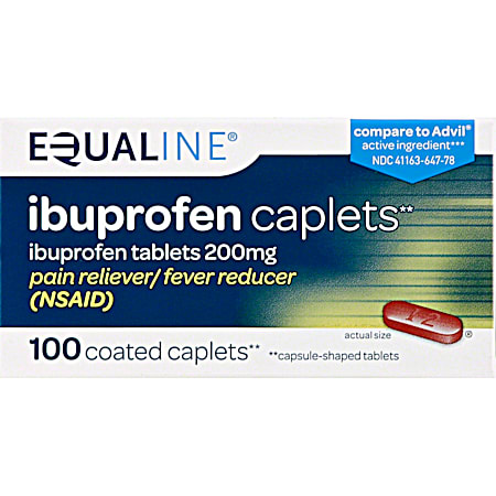 Ibuprofen Caplets - 100 ct
