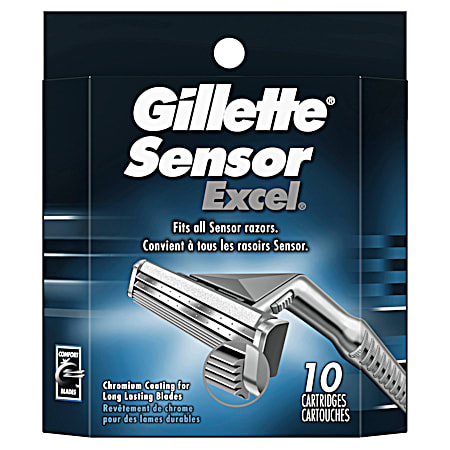 Gillette Sensor Excel Razor Blade Cartridges - 10 ct