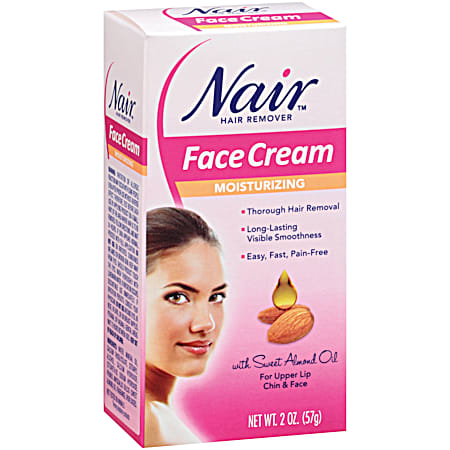 NAIR 2 oz Hair Remover Face Cream w/ Sweet Almond Oil
