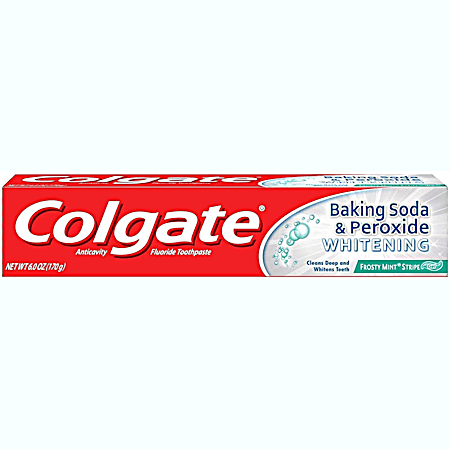 Colgate Baking Soda & Peroxide Whitening 6 oz Frosty Mint  Stripe Toothpaste