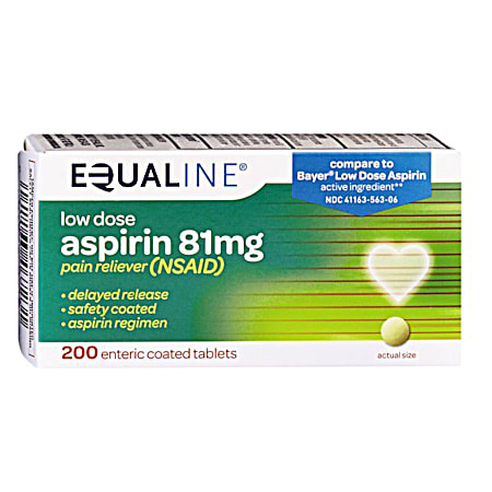 Low Dose Aspirin Regimen Tablets - 200 ct