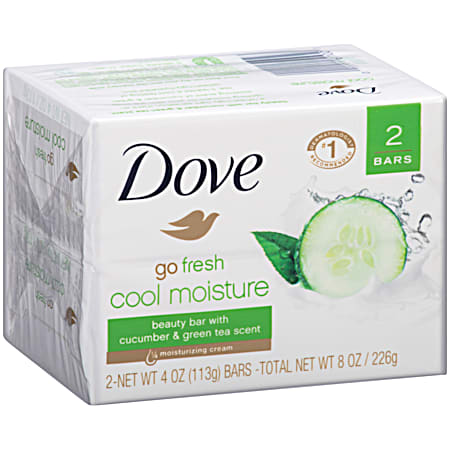 Dove 4 oz Go Fresh Cool Moisture Beauty Bar - 2 Pk
