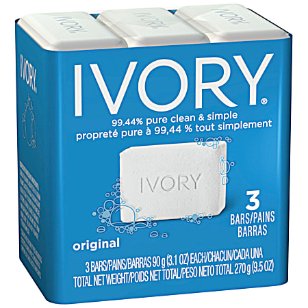 Ivory Original Bath Size Bar Soap - 3 ct