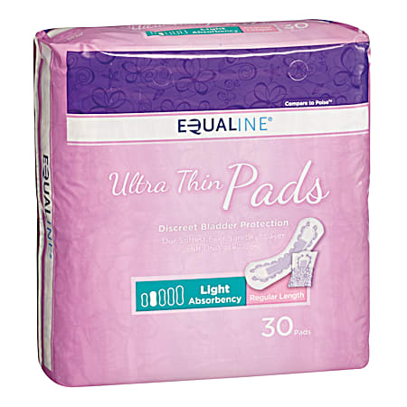 EQUALINE Women's Light Ultra Thin Discreet Bladder Protection Pads - 30 ct