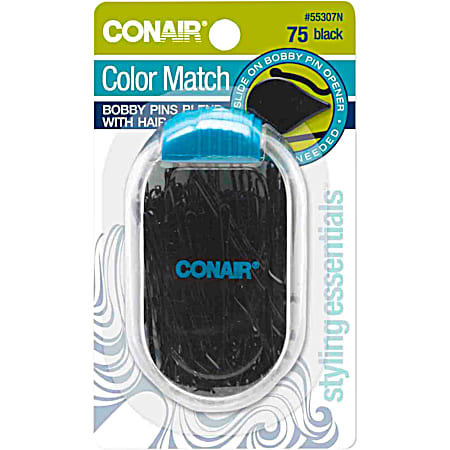 Conair Black Bobby Pins - 75 ct