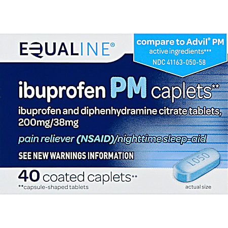 Ibuprofen Pain Reliever/Night Time Sleep-Aid Caplets - 40 ct