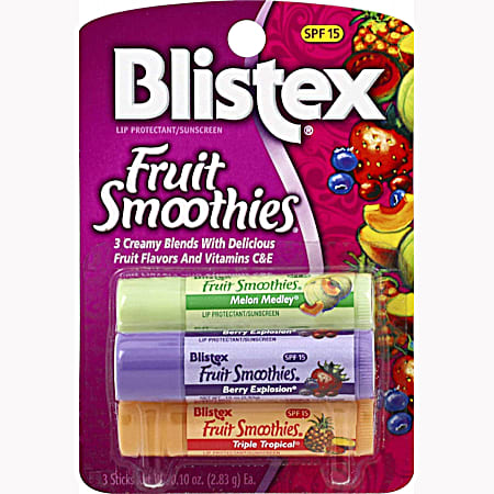 Blistex Fruit Smoothies 0.10 oz Lip Balm - 3 Pk