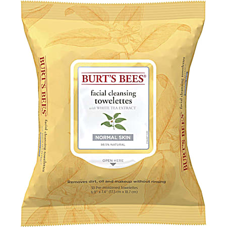 Burt's Bees Normal Skin Facial Cleaning Towelettes - 30 ct