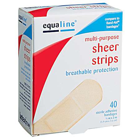EQUALINE Multi-Purpose Sheer Adhesive Bandages - 40 ct