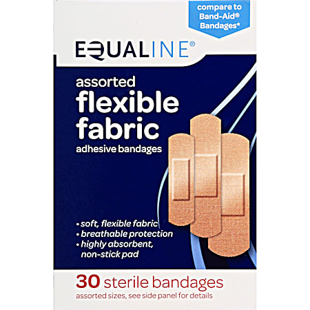Flexible Fabric Adhesive Bandages - 30 ct