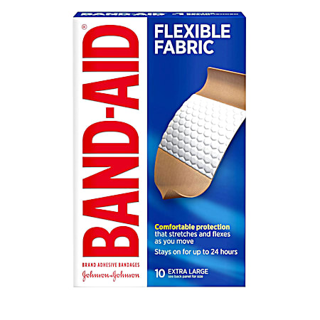 Flexible Fabric XL Adhesive Bandages - 10 ct