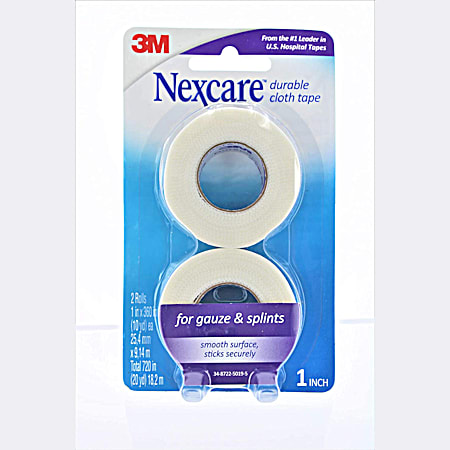 NEXCARE Durable Cloth First Aid Tape - 2 Pk