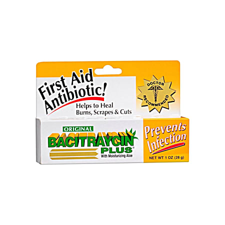 First Aid 1 oz Bacitraycin Plus w/ Moisturizing Aloe