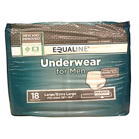 Men's Large/Extra Large Maximum Bladder Protection Underwear - 18 ct
