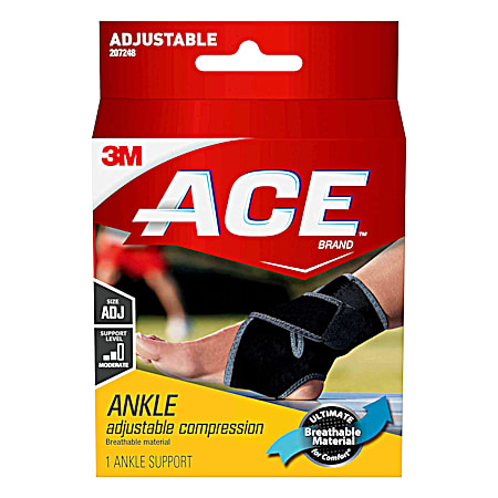 Ace Black Adjustable Ankle Support
