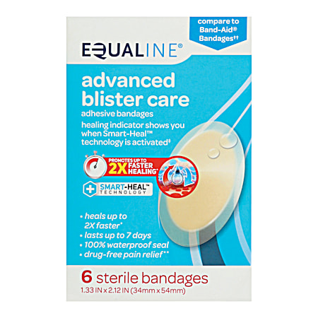 EQUALINE Advanced Healing Adhesive Bandages - 6 ct