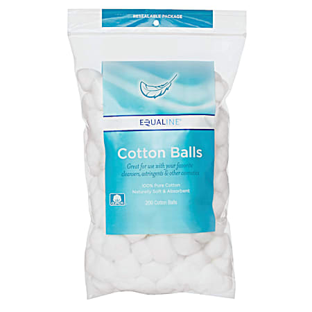 EQUALINE Cotton Balls - 200 ct