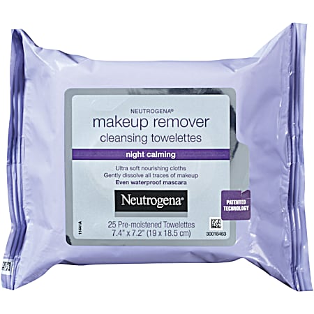 Makeup Remover Night Calming Cleansing Towelettes - 25 ct