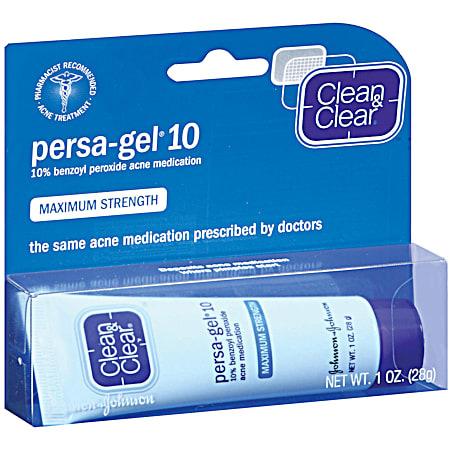 Clean & Clear 1 oz Persa-Gel 10 Maximum Strength Acne Medication