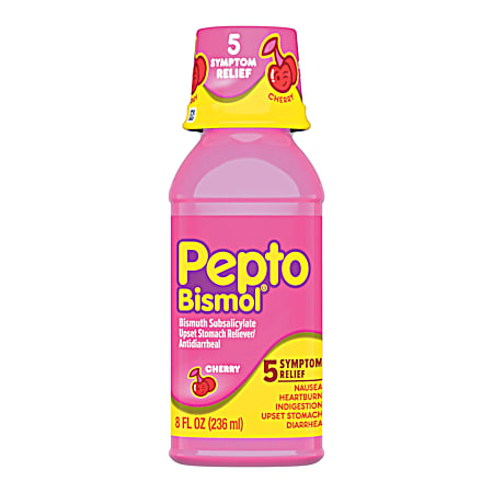 Pepto Bismol Cherry Flavor Liquid Digestive Relief - 8 fl oz