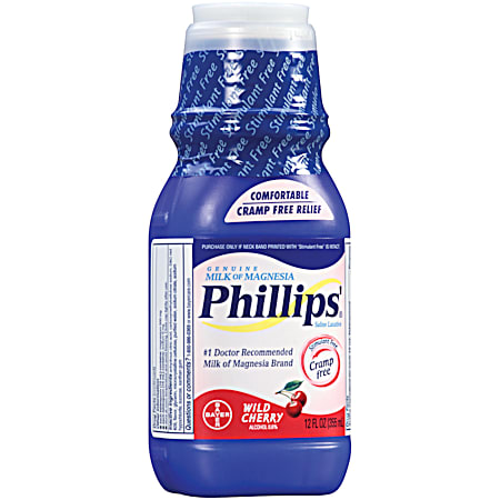 Phillips Milk of Magnesia 12 fl oz Wild Cherry Liquid Laxative