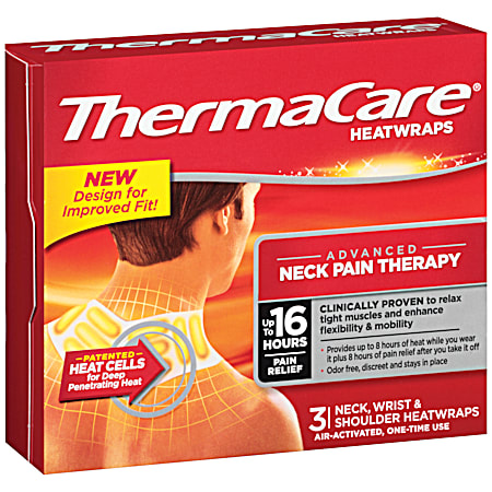 Neck Pain Therapy Heatwraps - 3 ct