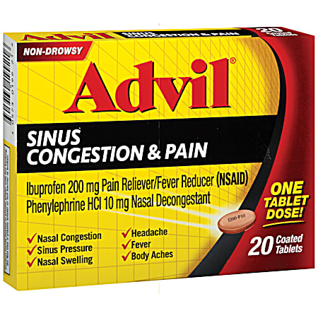 Advil 200 mg Sinus Congestion & Pain Tablets