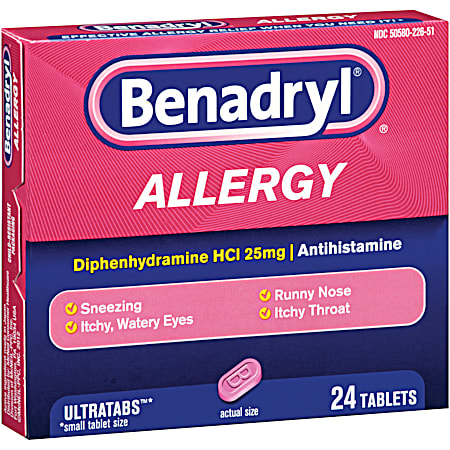 Allergy UltraTab Tablets - 24 ct