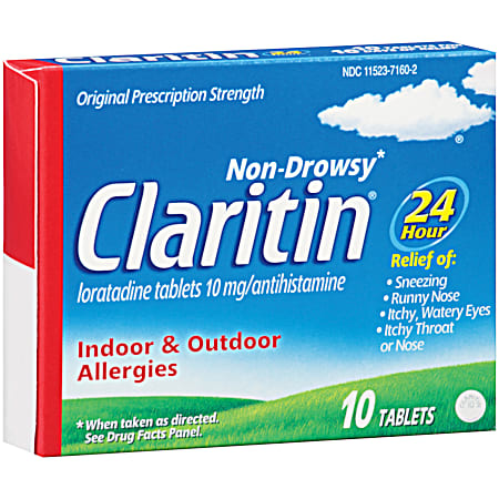 Non-Drowsy 24-Hour Allergy Relief Tablets - 10 ct