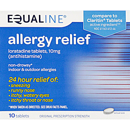 EQUALINE Non-Drowsy 24-Hour Allergy Relief Tablets - 10 ct