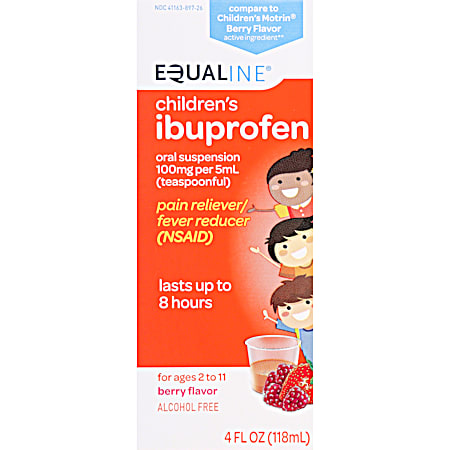 EQUALINE Children's Ibuprofen 4 fl oz Berry Flavor Liquid Pain Reliever
