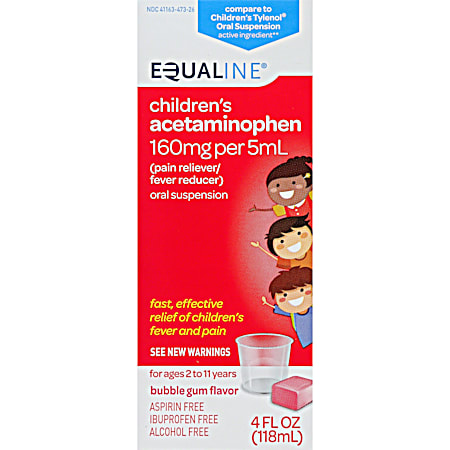 Children's Acetaminophen 4 fl oz Bubble Gum Flavor Liquid Pain Reliever