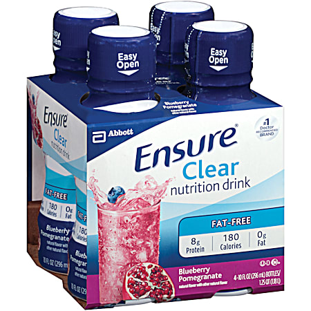 Clear 10 fl oz Blueberry Pomegranate Nutrition Drink - 4 Pk