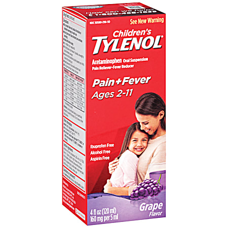 4 oz Children's Grape Pain & Fever Relief Liquid