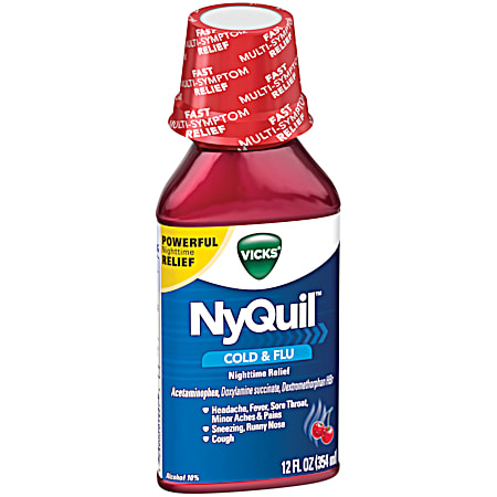 12 oz NyQuil Nighttime Cold & Flu Relief