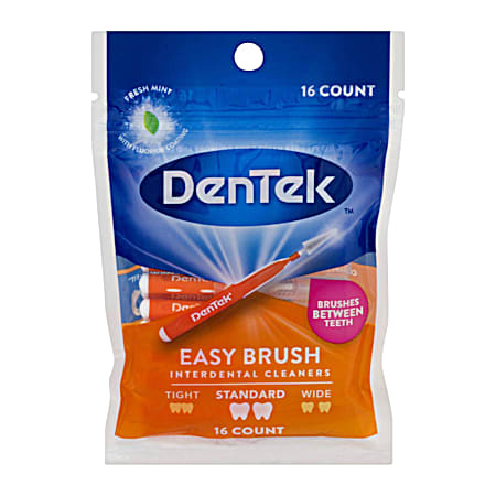 DENTEK Easy Brush Fresh Mint Interdental Cleaners - 16 ct