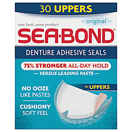 Upper Denture Adhesive Seals - 30 ct