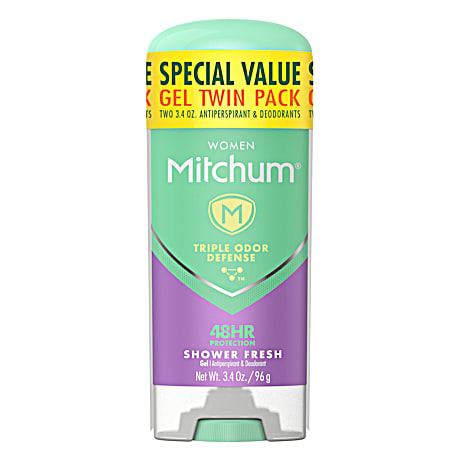MITCHUM 3.4 oz Women Mitchum Powder Fresh Gel Anti-Perspirant & Deodorant - 2 Pk