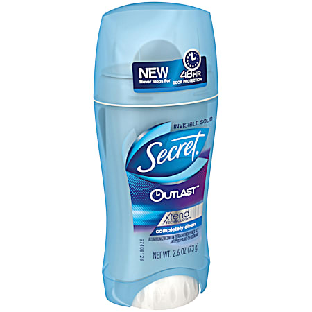Secret 2.6 oz Outlast Completely Clean Anti-Perspirant & Deodorant Invisible Solid