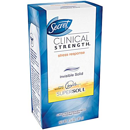 Secret Clinical Strength 1.6 oz Stress Response Anti-Perspirant & Deodorant Invisible Solid